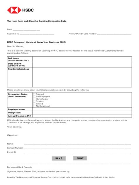 hsbc kyc form