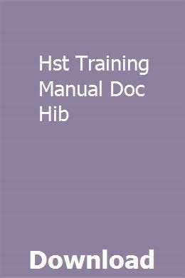 hst training manual doc hib hib hogskolen i bergen Reader