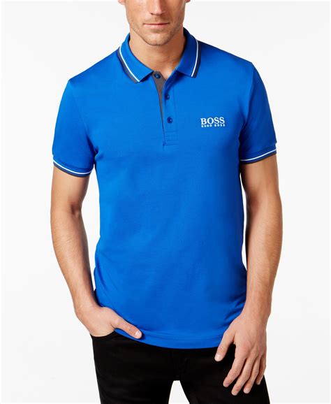 hugo boss blue polo shirt