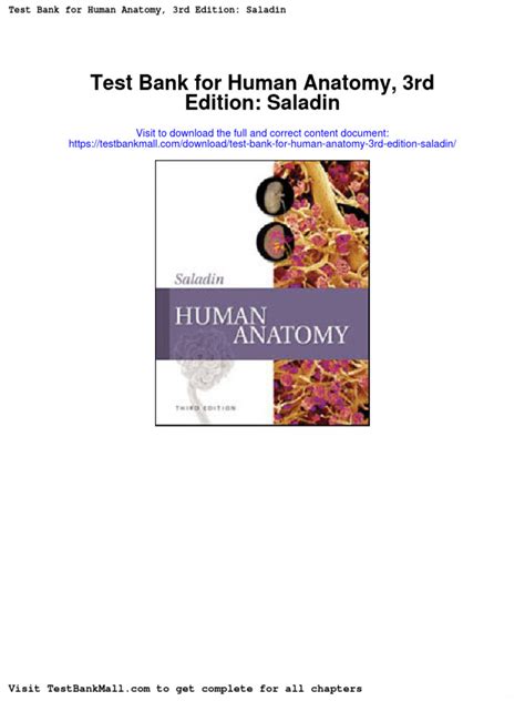 human anatomy saladin 3rd edition test bank pdf Reader