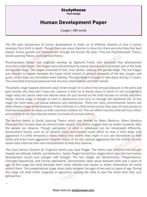 human development essay paper Kindle Editon