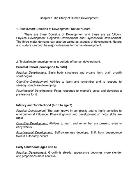 human development study guides Reader