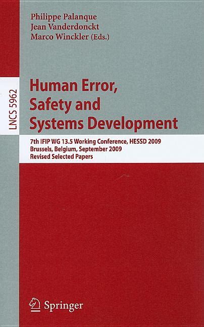 human error safety and systems development human error safety and systems development Reader