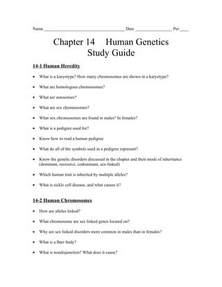 human genetics study guide key pdf Reader