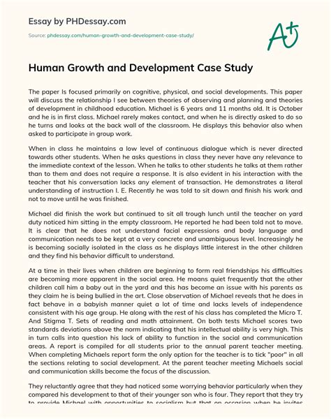 human growth and development paper PDF