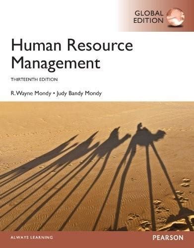 human resource management 13th edition mondy PDF