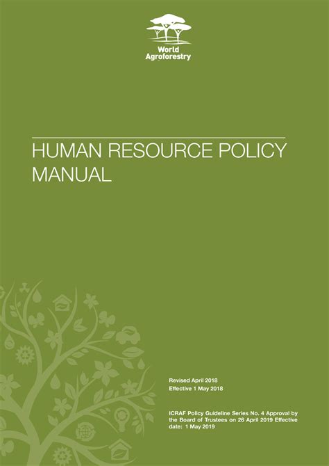 human resources manual united states department of Epub