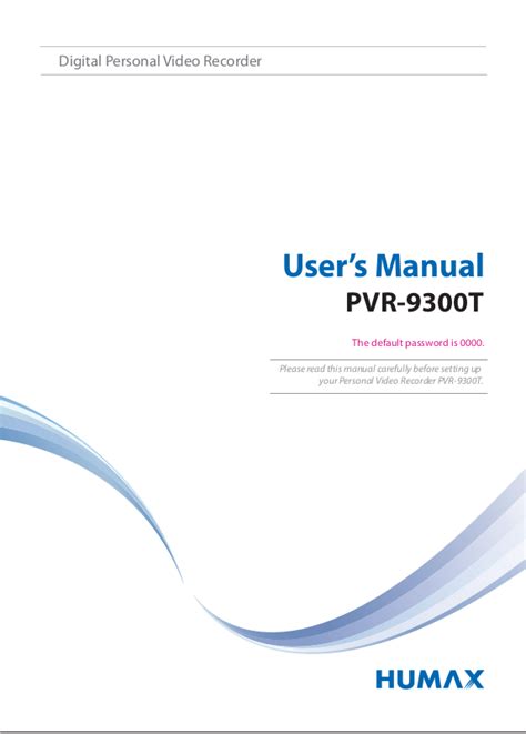 humax pvr9300t manual software update PDF