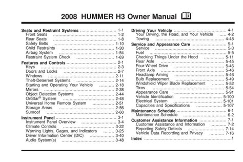 hummer h3 2008 user guide Epub