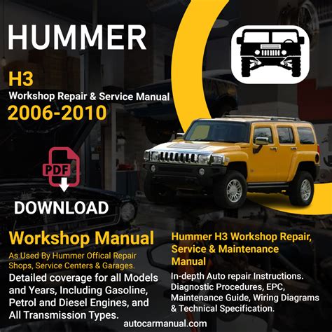 hummer h3 service repair manual download Doc