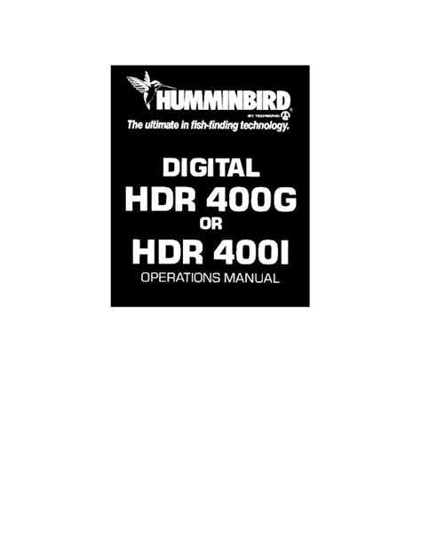 humminbird 400g gps owners manual Reader