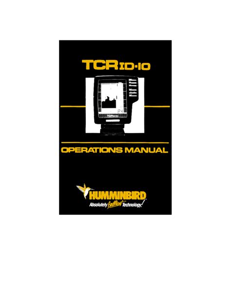 hummingbird tcr id 10 manual PDF