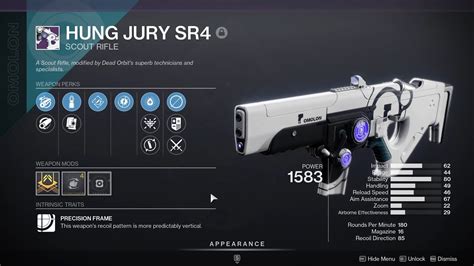 hung jury sr4 god roll