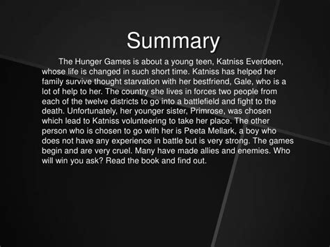 hunger games book summary yahoo answers Kindle Editon