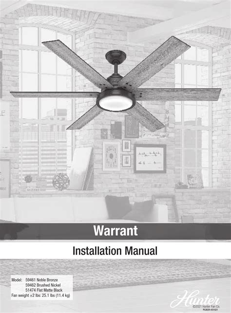 hunter ceiling fans installation manual Doc