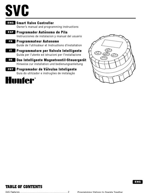 hunter svc irrigation manual Reader