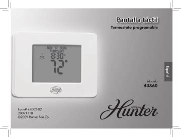 hunter thermostat manual 44860 Kindle Editon