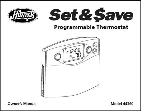 hunter thermostat user manual Kindle Editon
