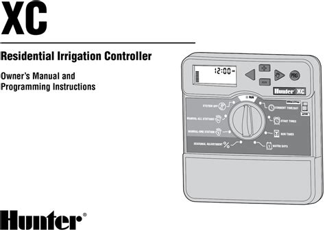 hunter xc owners manual PDF