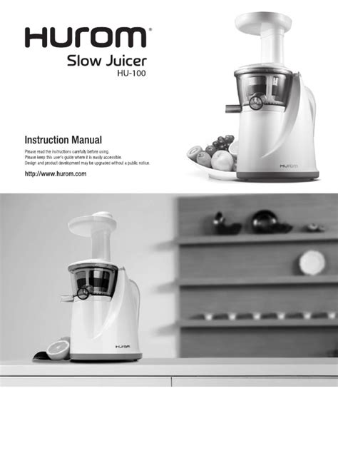 hurom juicer instruction manual Doc