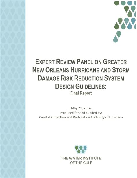 hurricane storm damage reduction system design guidelines PDF