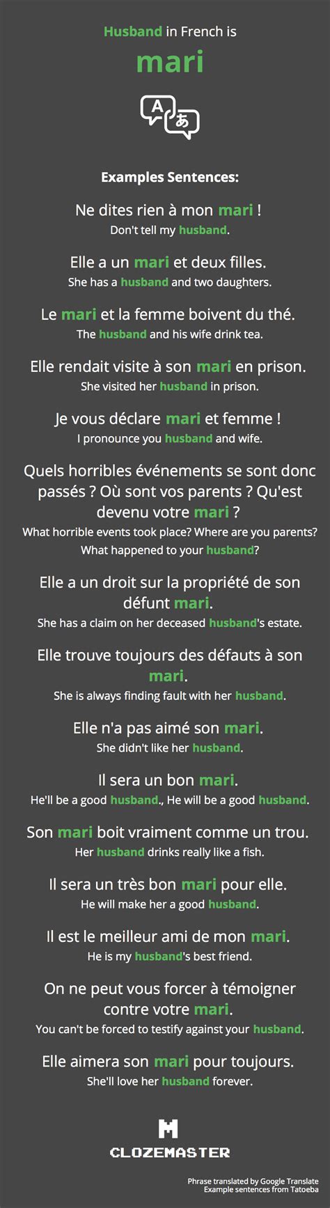 husband in french language