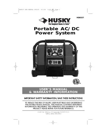 husky battery jumper hsk037 service manual Kindle Editon