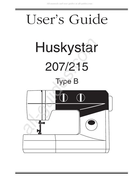 huskystar sewing machine manual Kindle Editon