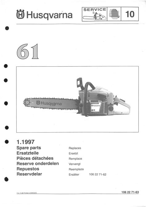husqvarna 61 chainsaw manual Doc