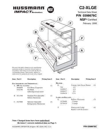 hussmann c2nx xlge owners manual PDF