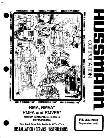 hussmann rmvfa owners manual PDF