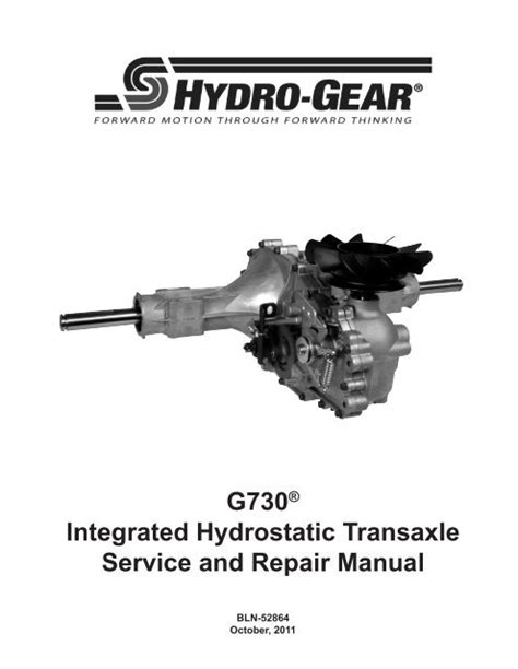 hydro gear transaxle manual PDF