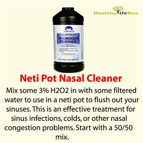 hydrogen peroxide in neti pot