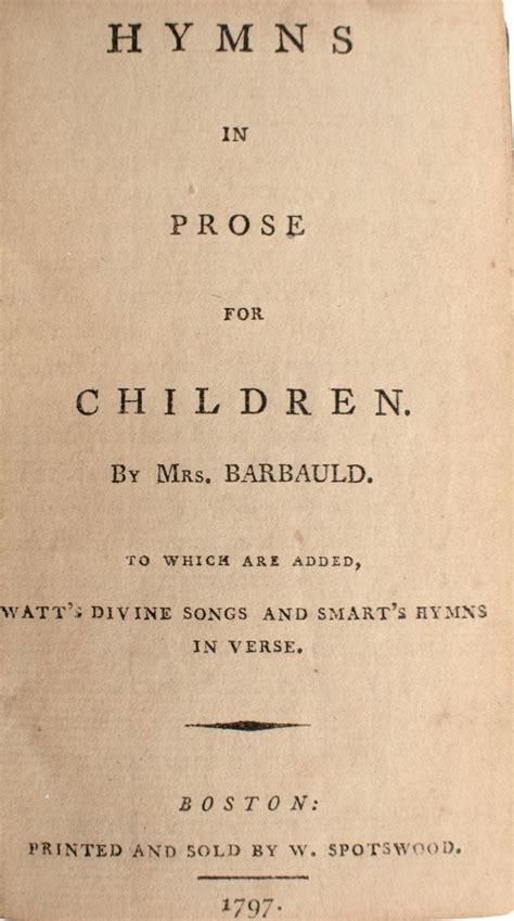 hymns prose children mrs barbauld Epub