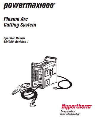 hypertherm powermax 1000 manual PDF