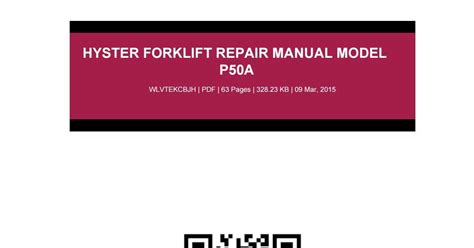 hyster forklift repair manual model p50a Doc