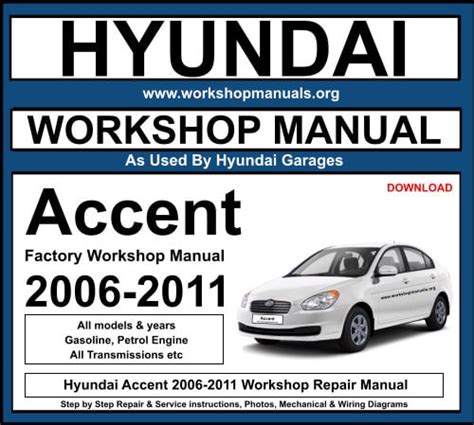 hyundai accent 2011 service repair manual PDF
