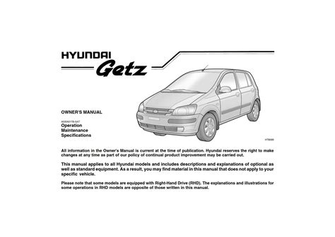 hyundai getz owners manual book PDF