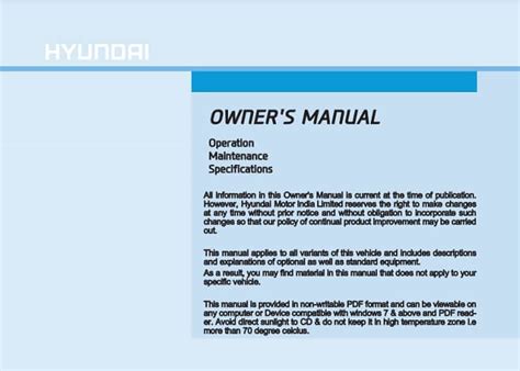 hyundai i20 sportz owners manual Reader