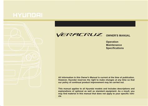 hyundai owners manual for veracruz Epub