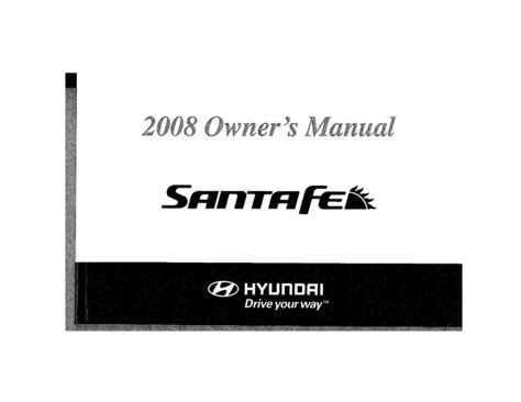 hyundai santa fe 2008 manual PDF