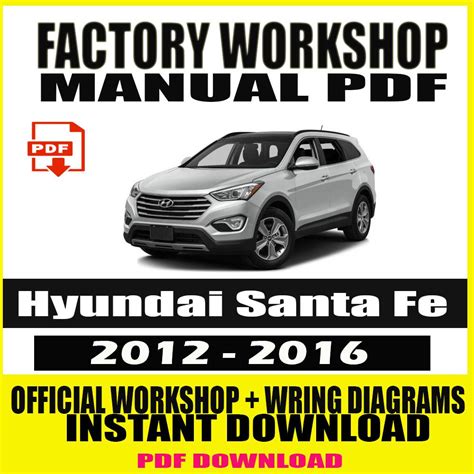 hyundai santa fe official workshop manual repair manual Epub