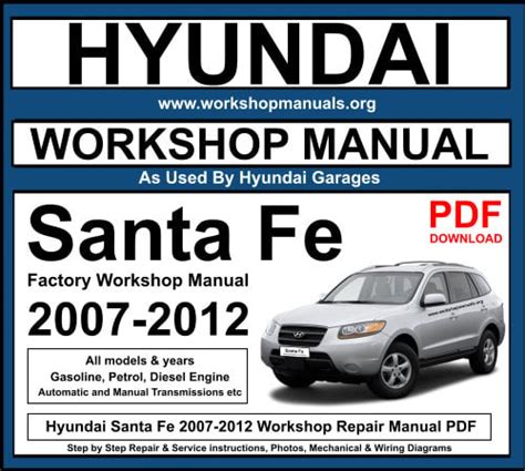 hyundai service manual santa fe 2007 Kindle Editon