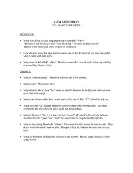 i am mordred study guide answers PDF