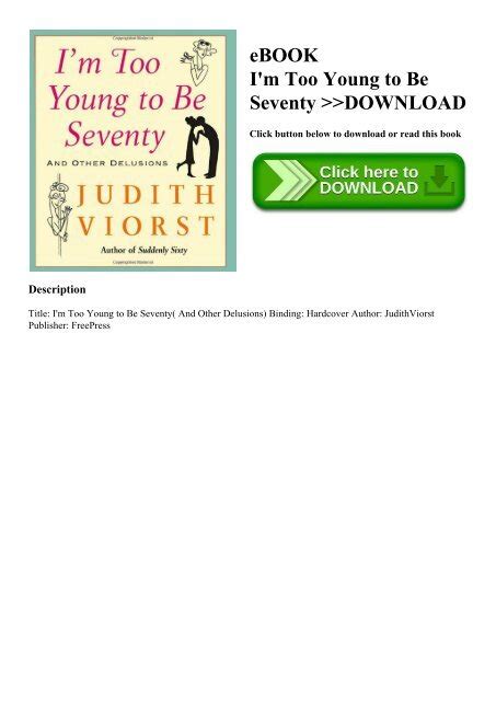 i too young to be seventy pdf download Reader