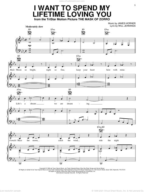 i want to spend my lifetime loving you piano vocal sheet music Doc