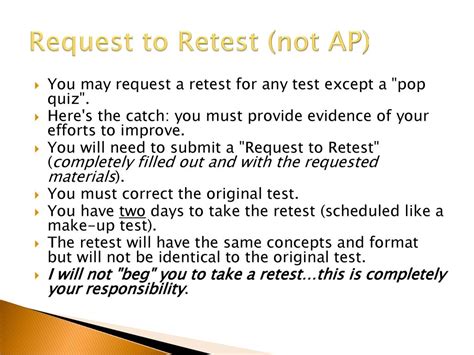 i would like to request a retestsecond test