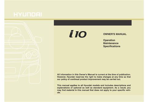 i10 owners manual book PDF