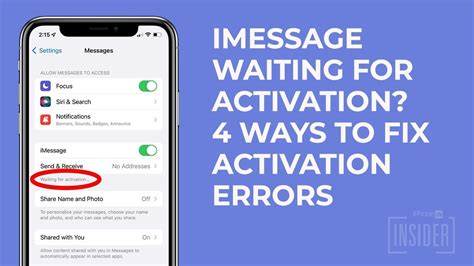 iMessage activation errors