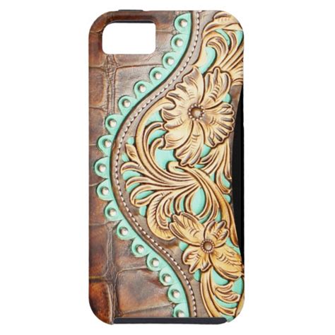 iPhone caseen Leather Turquoise Pockets Reader